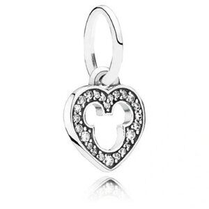 Pandora Mickey Silhouette Charm Dangle Clear Czs
